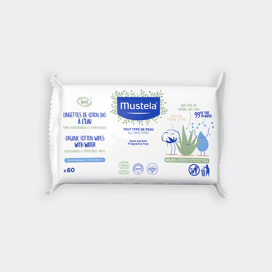 Organic Water Wipes with Cotton and Aloe