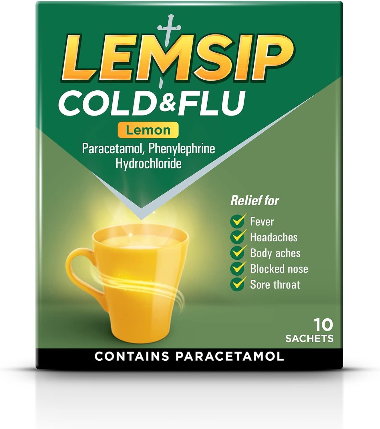 Cold & Flu Lemon Powder for Oral Solution