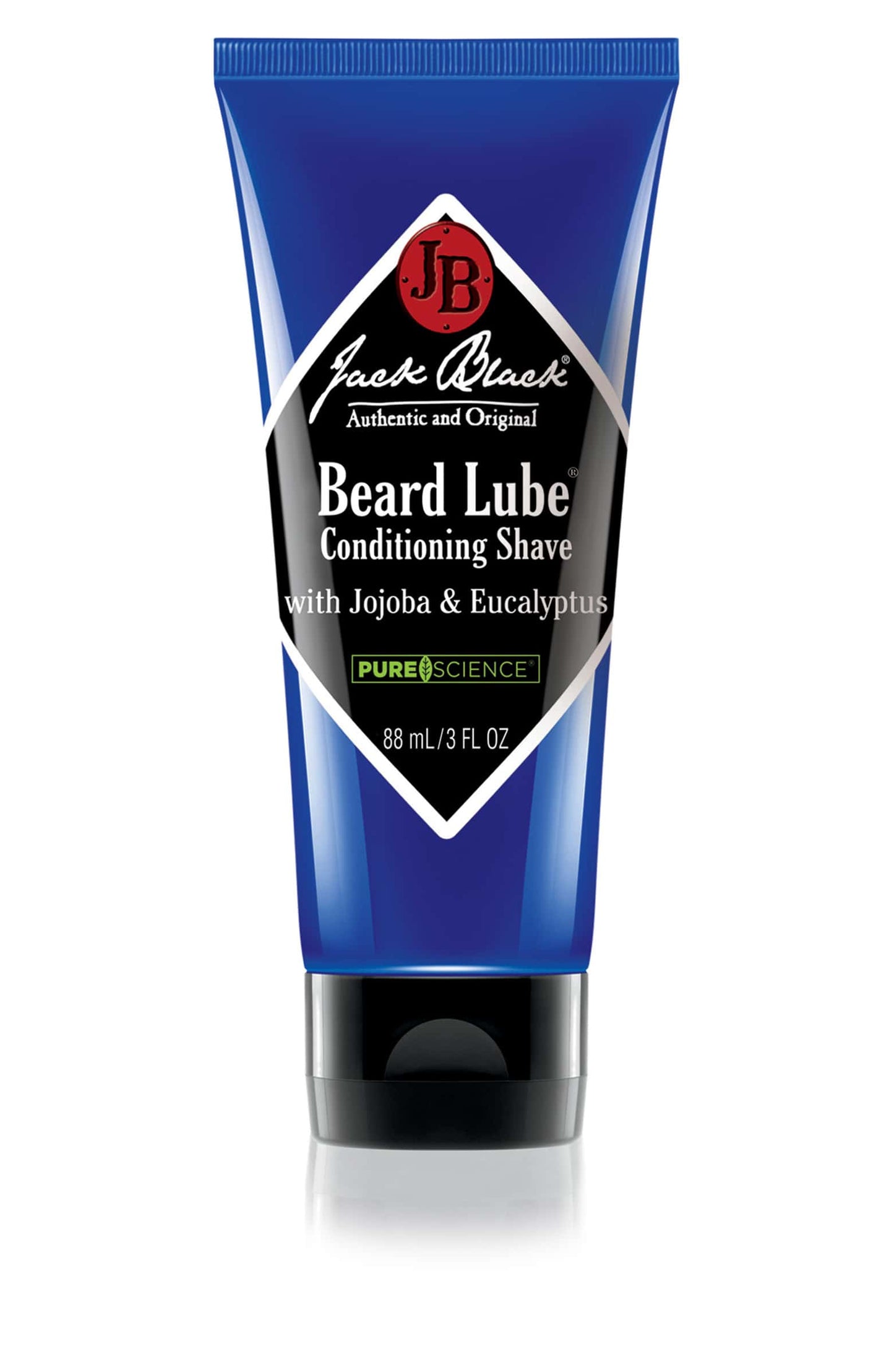 Description Of Jack Black Beard Lube® Conditioning Shave with Jojoba & Eucalyptus: A transparent formula that functions as a preshave oil, shave cream and after-shave conditioner to soften facial hair for a smooth, pain-free shave. Who it's for: Formulated for the needs of men's skin.