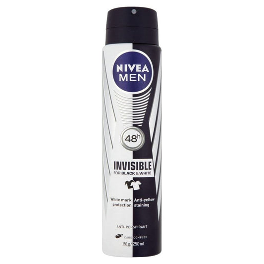 Nivea Men 48h Invisible for Black & White Anti-Perspirant, Deodorants - New London Pharmacy