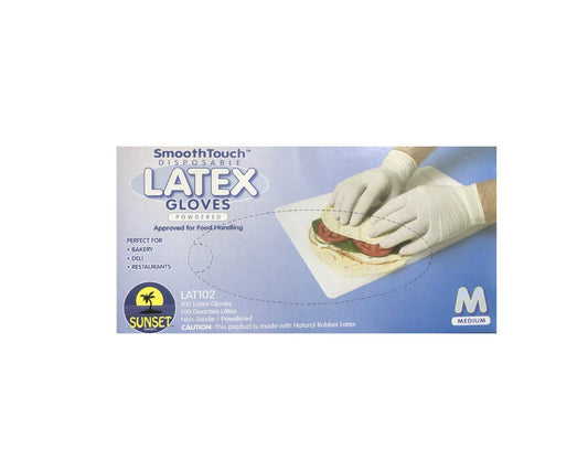 Latex Gloves Powdered (100 gloves)