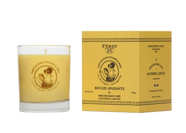 Powdery Rose Fragrance & Honey Candle