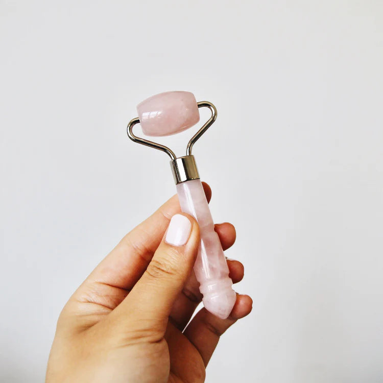 The Mini Rose Quartz Facial Roller