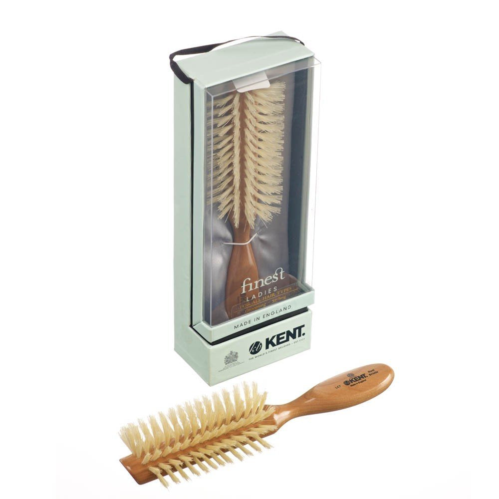 Ladies LC7 Cherrywood Half Radial Pure White Bristle Brush