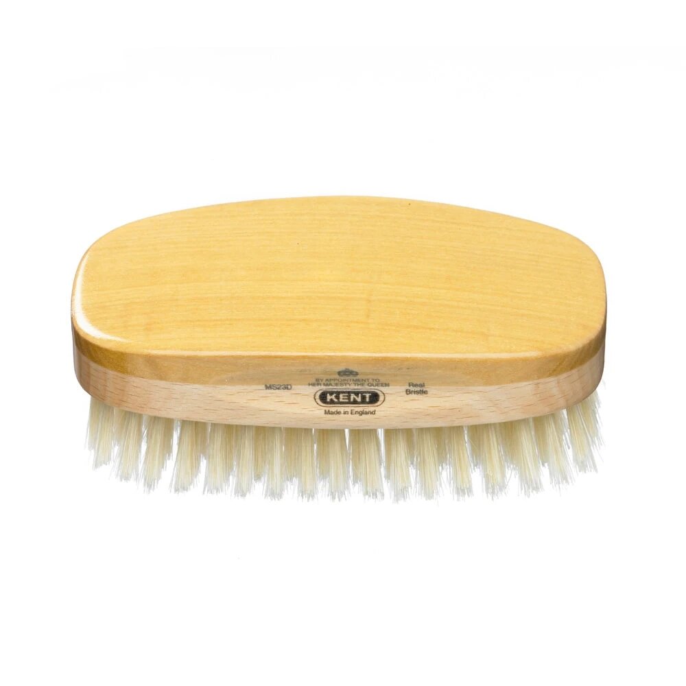 Mens Finest Satinwood Pure Soft White Bristle Rectangular Brush