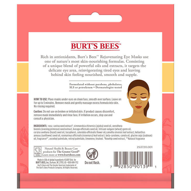 Burt's Bees Rejuvenating Eye Masks | New London Pharmacy