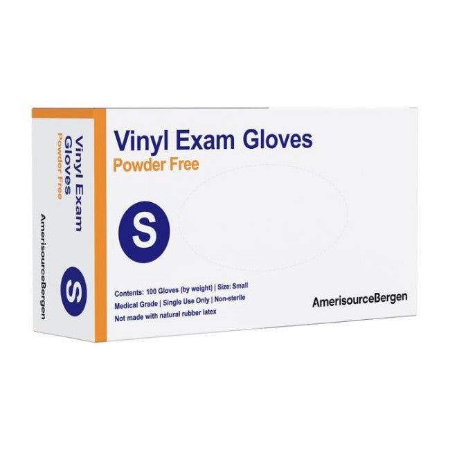 Vinyl Exam Gloves Size Small Powder Free (100 pack)