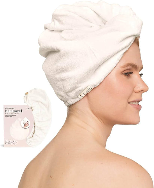Eco-Friendly hair towel turban. For (fine/curly/straight) Hair