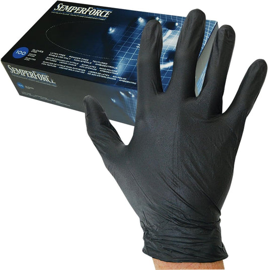Black Nitrile Examination Gloves XL (100 gloves)