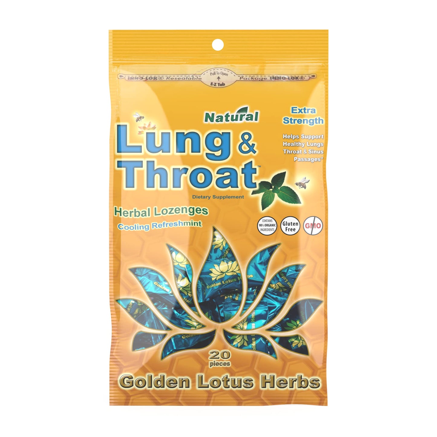 Golden Lotus Herbs Organic Herbal Honey Lozenges