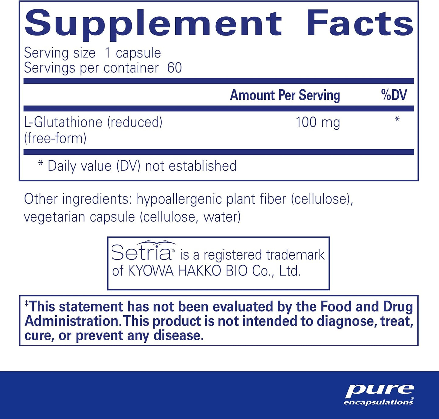 Reduced Glutathione Dietary Supplement
