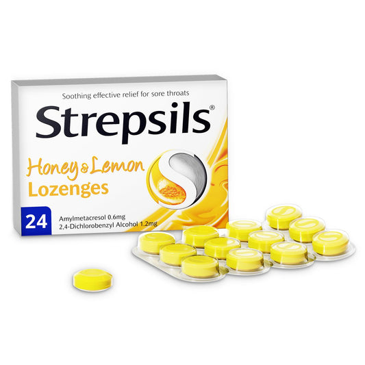 Strepsils Honey and Lemon Lozenges 24 Lozenges