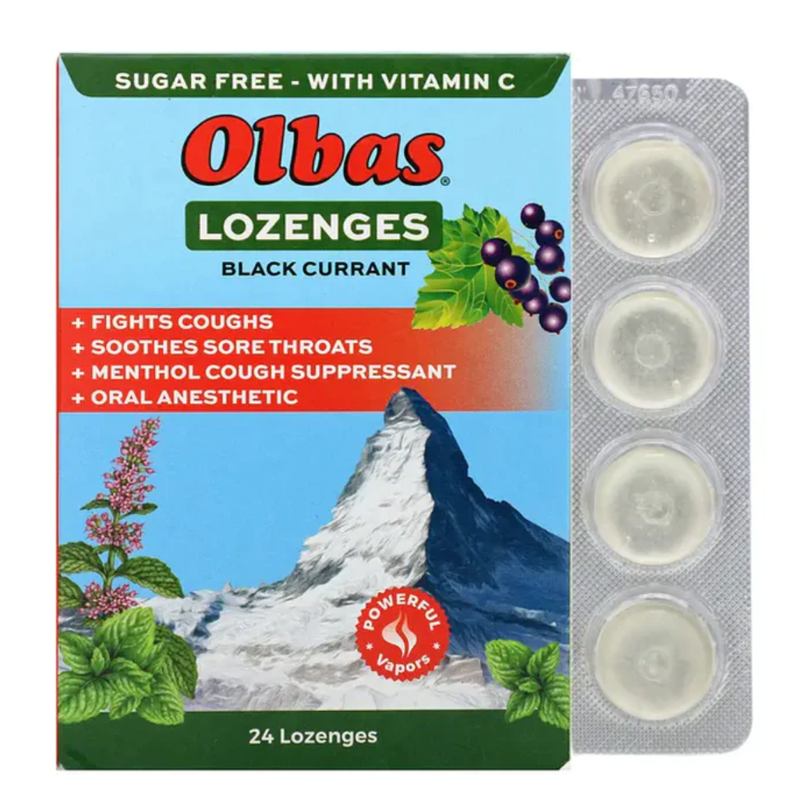 Black Currant Lozenges-Sugar Free-with Vitamin C