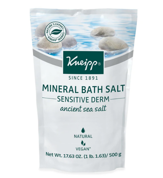 Ancient Sea Salt Mineral Bath Salt- “Sensitive Derm” zip