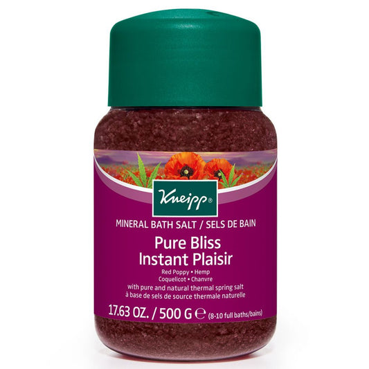 Pure Bliss Mineral Bath Salt with Red Poppy & Hemp