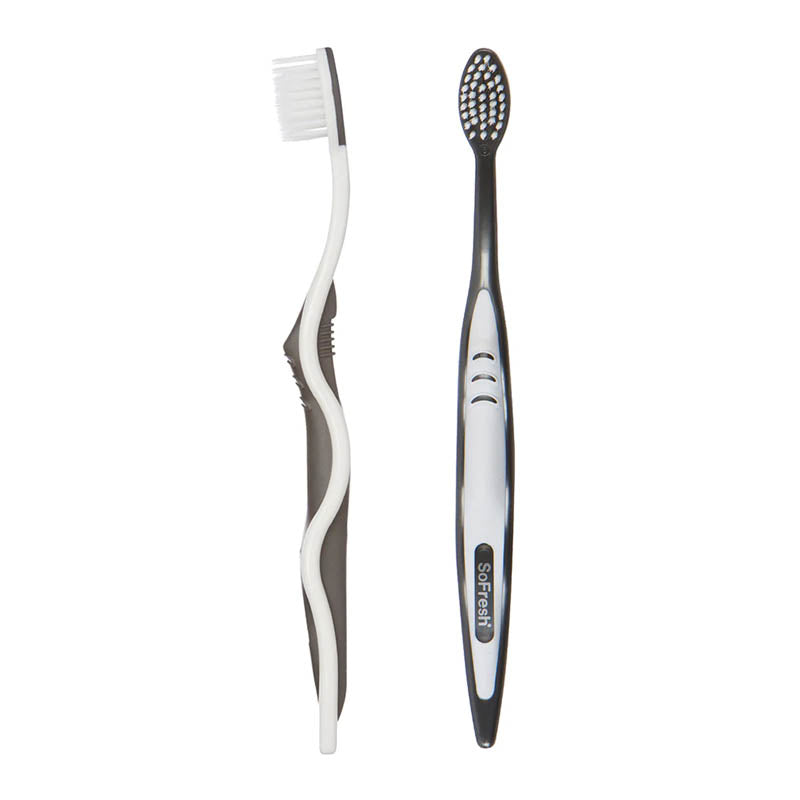 Flossing Toothbrush With Antibacterial Bristles