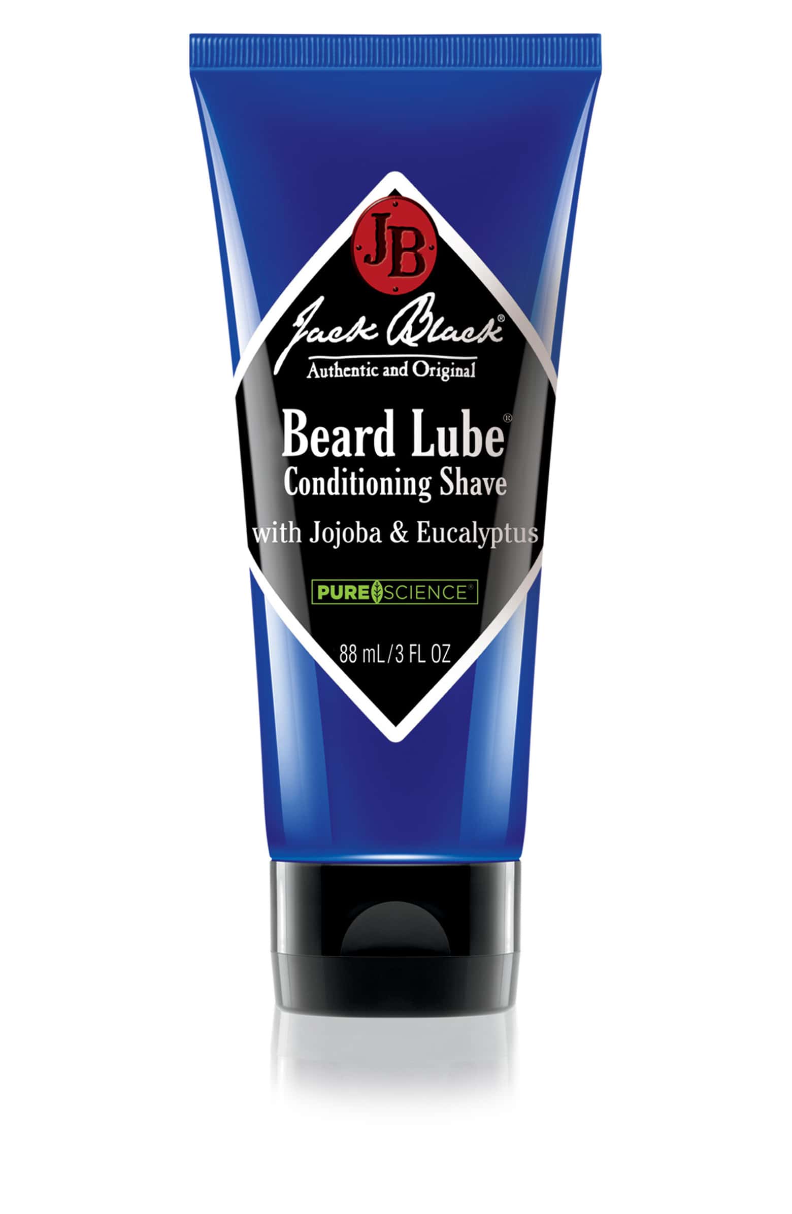 Description Of Jack Black Beard Lube® Conditioning Shave with Jojoba & Eucalyptus:  A transparent formula that functions as a preshave oil, shave cream and after-shave conditioner to soften facial hair for a smooth, pain-free shave.  Who it's for: Formulated for the needs of men's skin.