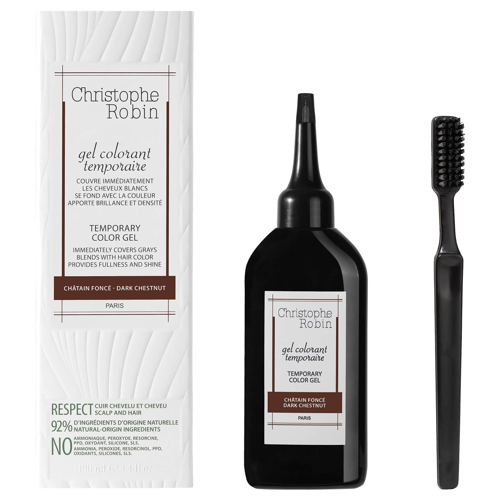 Shop Christophe Robin Temporary Color Gel 100ml at New London Pharmacy. Colors: Golden Blonde-Blond Dore, Light Chestnut-Chatain Clair, Dark Blonde-Blond Fonce, Dark Chestnut-Chatain Fonce. Free shipping on all orders of $50.00.