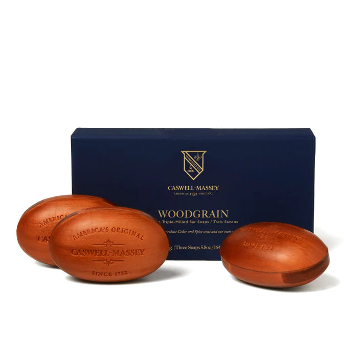 Woodgrain Sandalwood Bar Soap - Three Soaps