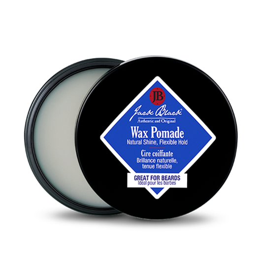 Description Of Jack Black Wax Pomade:  This pomade offers pliable hold and a natural-shine finish. Use to polish and control frizz, or to smooth hair into a desired style. The lightweight formula is perfect for taming and conditioning beard and mustache hairs.