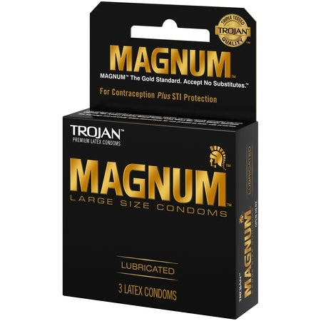Magnum Lubricated Latex Condoms Large