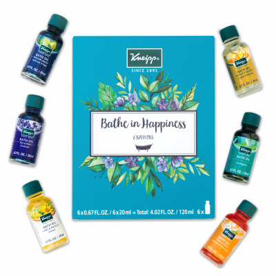 Bathe in Happiness 6 Piece Bath Oil Gift Set