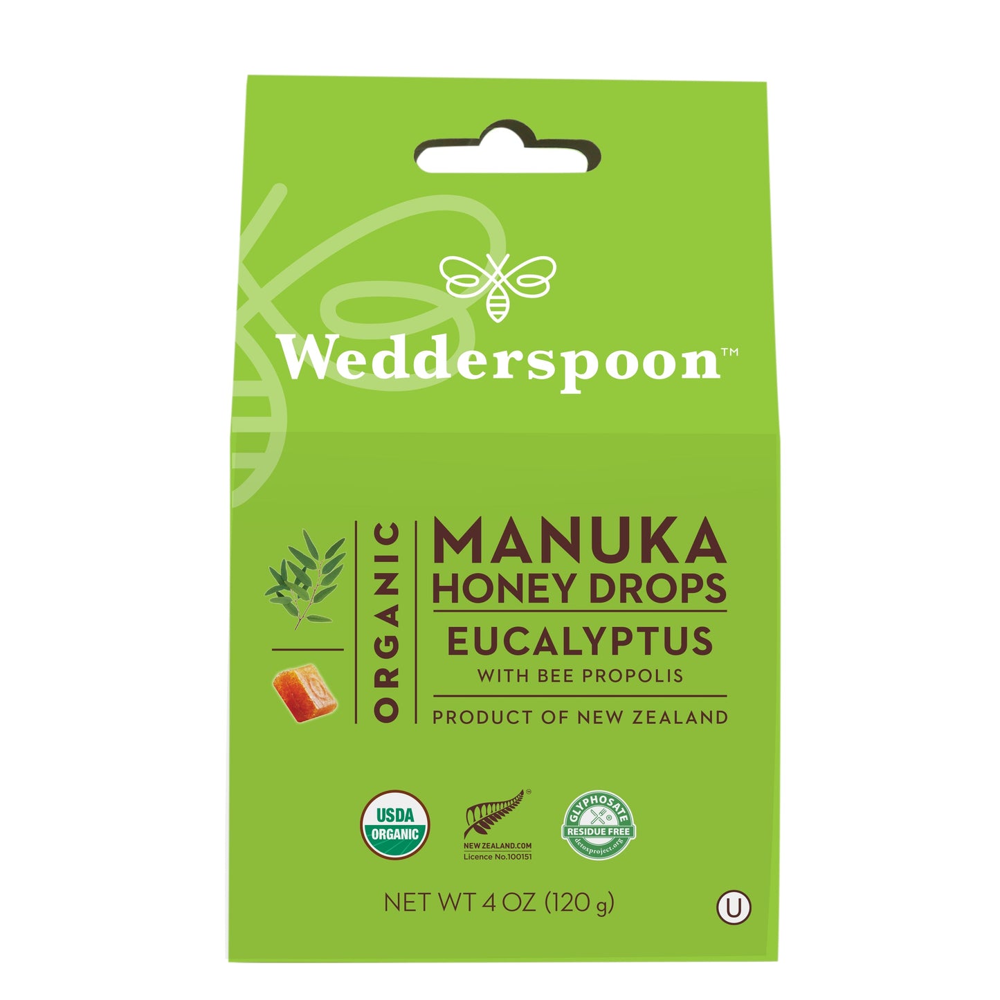 Organic Manuka Honey Drops Eucalyptus