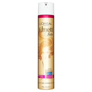 L'Oréal Paris Elnett Satin Coloured Hair Extra Strength Hold Hairspray  Our finest hairspray used by the finest stylists    Enriched with UV filter and adapted to the needs of coloured hair, it accentuates your colour's radiance. Elnett's long lasting hold and satin touch keeps your hairstyle in place and looking natural. Protects your style against the effects of humidity.