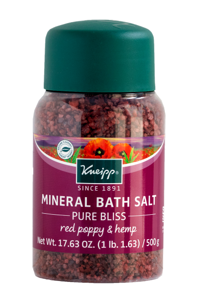 Pure Bliss Mineral Bath Salt with Red Poppy & Hemp